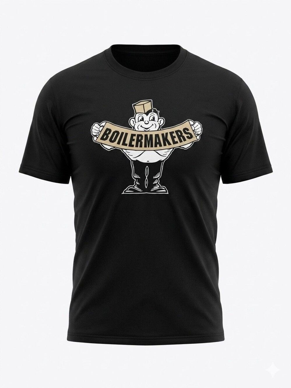 Purdue Boilermakers Shirt Men's Medium Black Port & Company Purdue Pete Cotton
